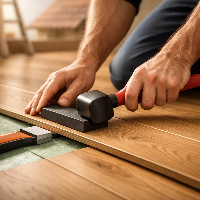 Pose de parquet flottant, stratifié ou massif dans une pièce